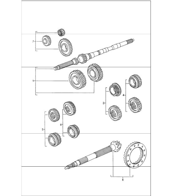 gear wheel sets 993 TURBO G64.51 and G64.52 (RC) 1995-98