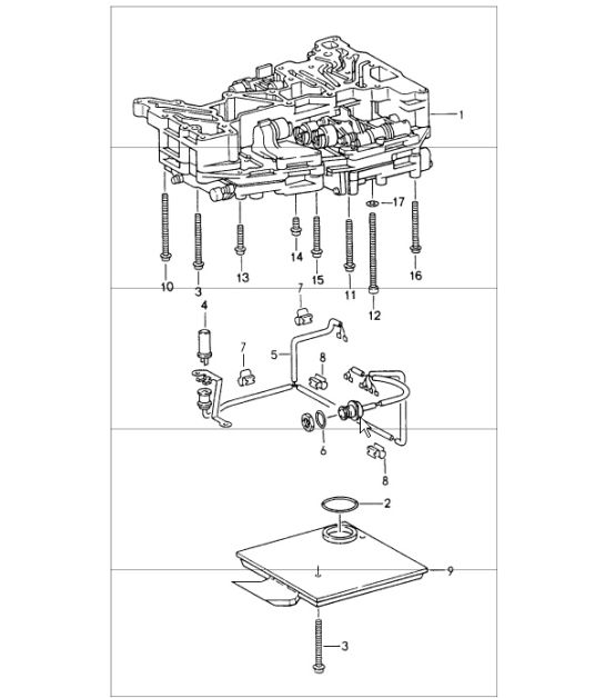 tiptronic oil strainer inductive transmitter mounting parts for switch unit 993 CARRERA A50.04/05 1994-98