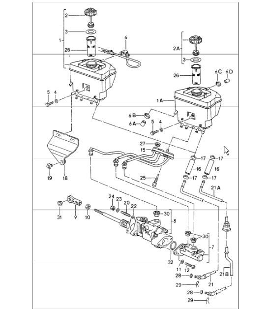 Diagram 604-00 Porsche Boxster 718 (982) 2017>> Roues, Freins