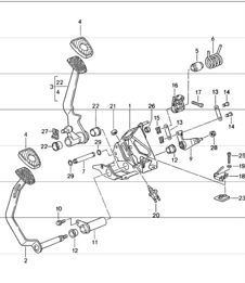 pedals manual transmission 993 1994-98