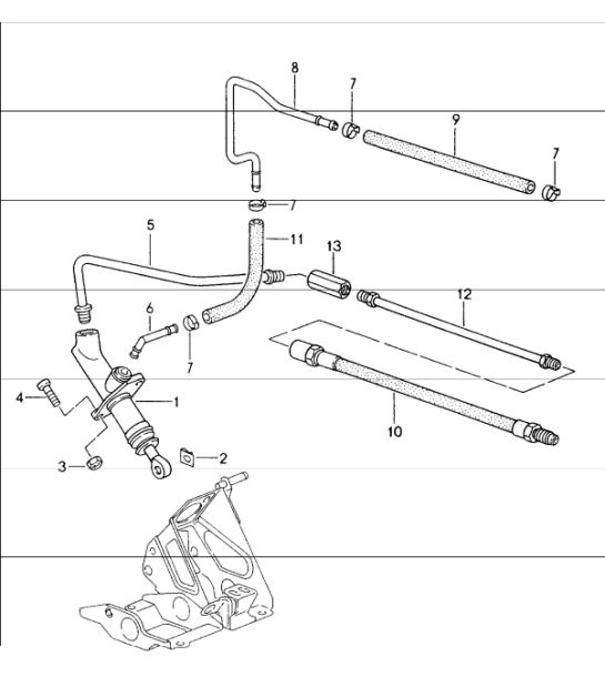 clutch actuation and  clutch master cylinder 993 1994-98