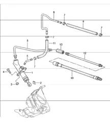 clutch actuation and  clutch master cylinder 993 1994-98
