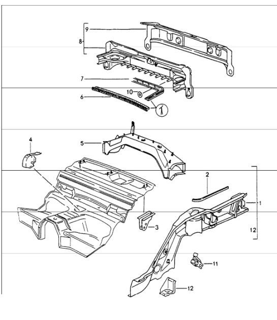 Diagram 801-25 Porsche 911 & 912 (1965-1989) Body