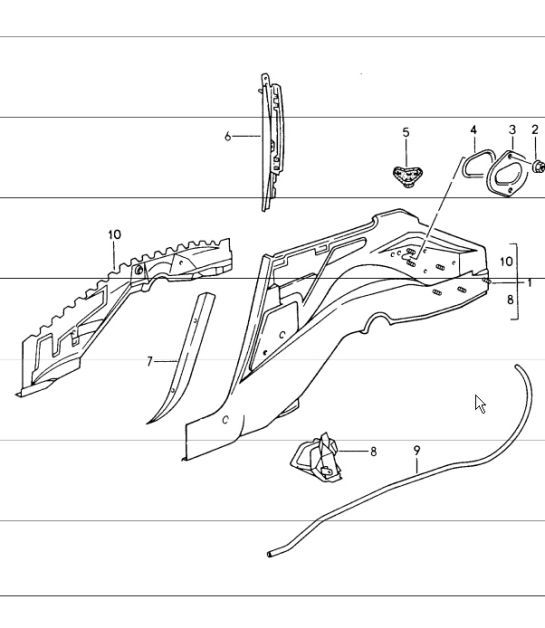 Diagram 801-30 Porsche 970.2 Panamera V6 3.6L 2WD (310Hp) 2014-16 Body