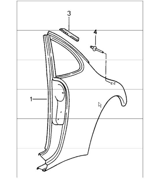 Diagram 801-55 Porsche Cayenne MK1 (955) 2003-2006 Karosserie