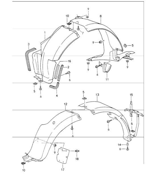Diagram 801-75 Porsche Panamera 970 MK1 (2009-2013) Body