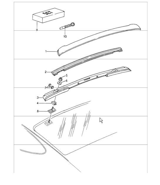 Diagram 803-30 Porsche 356 (1950-1965) Body