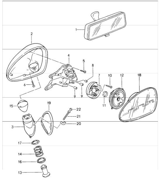 Diagram 809-12 Porsche 356 (1950-1965) Body