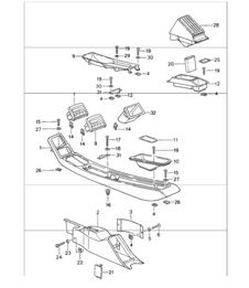 centre console 993 1994-98