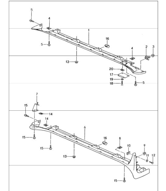 trim cover and door sill 993 1994-98