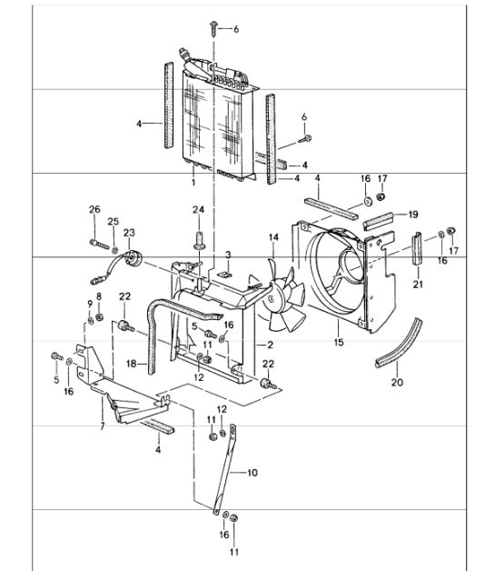 condenser blower front 993 1994-98