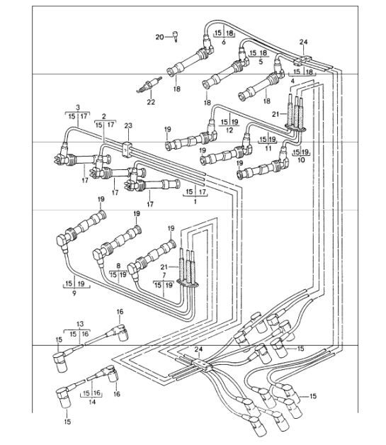 Diagram 901-02 Porsche Boxster 986/987/981 (1997-2016) Materiale elettrico