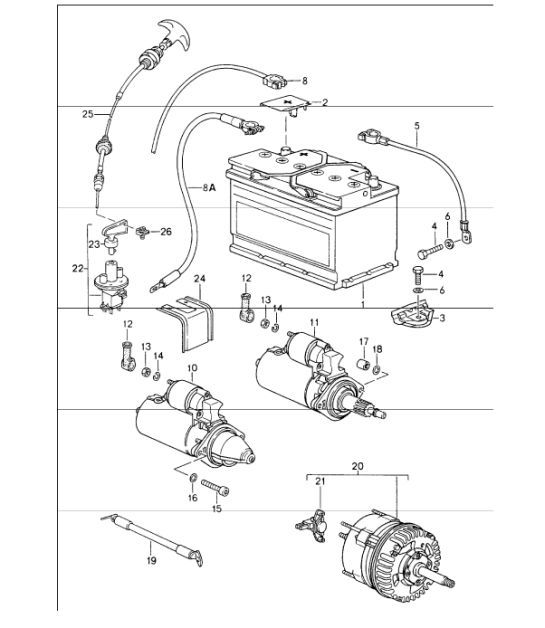 Diagram 902-05 Porsche Macan S Diesel 3.0L V6 258Bhp Electrical equipment