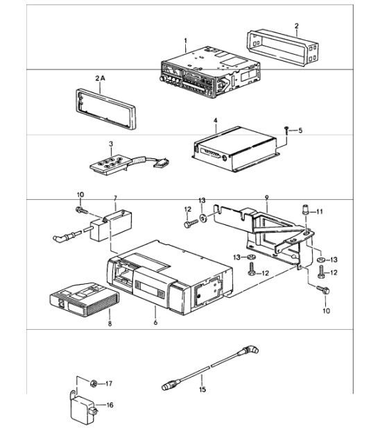 Diagram 911-00 Porsche Panamera 970 MK1 (2009-2013) Electrical equipment