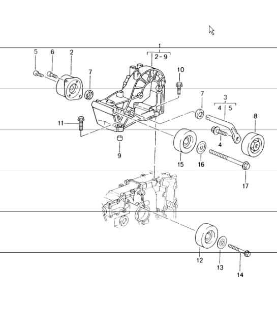 belt tensioner and belt drive for 996 CARRERA 2/4/4S  1998-05
