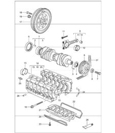 crankshaft 996 Carrera 2/4/4S M96.01/02/03/04 1998-05