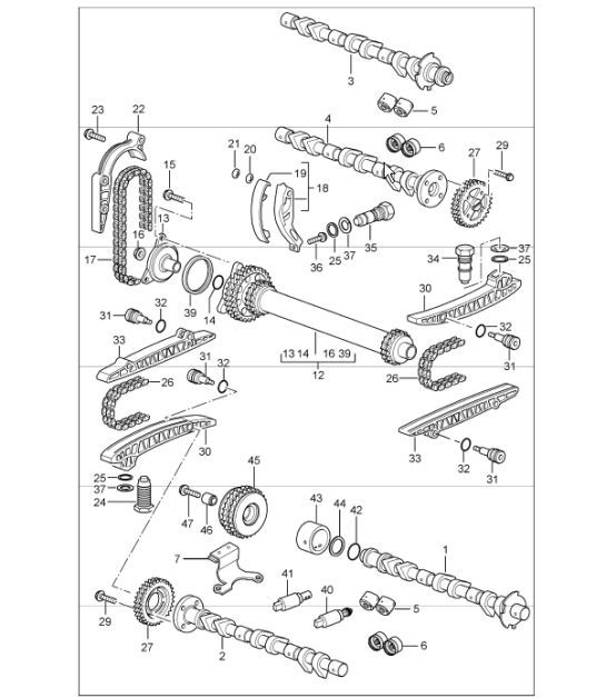 Diagram 103-11 Porsche Panamera GTS V8 4.8L 