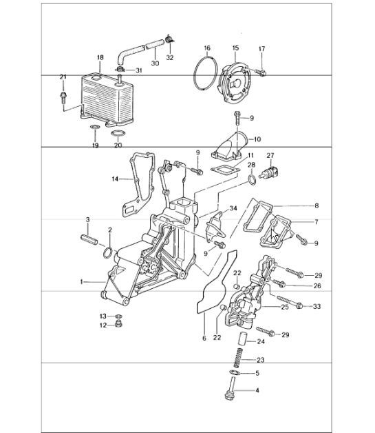 Diagram 104-00 Porsche Boxster S 986 3.2L 2003-04 Engine