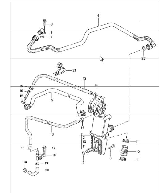 crankcase bleeding 996 CARRERA 2/4/4S M96.01/02/03/04  1998-05