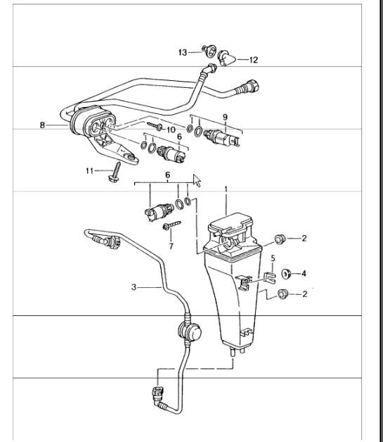 Diagram 201-20 Porsche 992 (911) MK1 2019-2024 Fuel System, Exhaust System