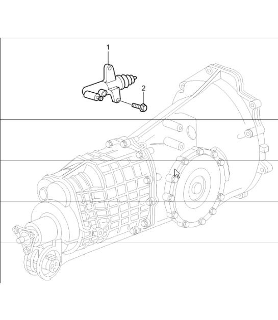 clutch release and clutch operating cylinder 996 CARRERA 2/4 (M338/M339) G96.00/30/01/31 1998-05