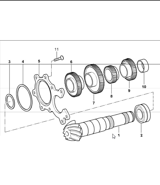 Diagram 303-07 Porsche 958 Cayenne V6 3.6L Petrol (300Hp) 2010-17 Transmission