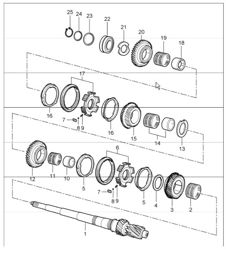 gears and shafts 996 CARRERA 2/4  G96.00/30/01/31  1998-05