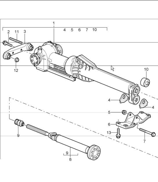 Diagram 305-10 Porsche Cayman 718C (982C) 2017>> Transmission
