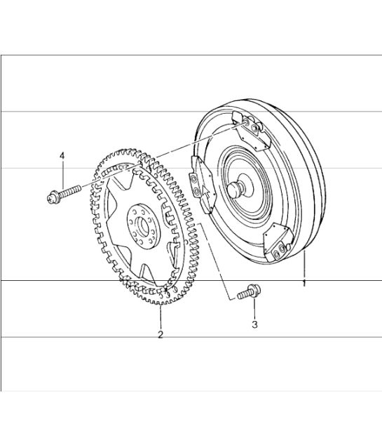 tiptronic torque converter, drive plate 996 CARRERA 2/4 (M338/M339) A96.00/30  UPTO 2001