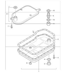tiptronic oil filter,  oil pan 996 CARRERA 2/4 (M338/M339)  A96.00/30  UPTO 2001