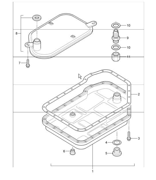 Diagram 340-01 Porsche Macan (95B) MK1 (2014-2018) Transmission