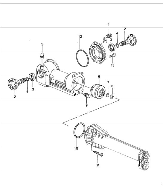 front-axle final drive, viscous clutch single parts 996 M339 (All-wheel drive) Z96.00 1999 ONWARDS
