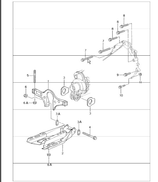 tiptronic transmission suspension, threaded, joint engine 996 CARRERA 2/4 (M338/M339)  A96.00/30  UPTO 2001