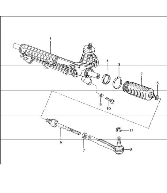 Diagram 403-00 Porsche Macan (95B) MK1 (2014-2018) Front Axle, Steering 