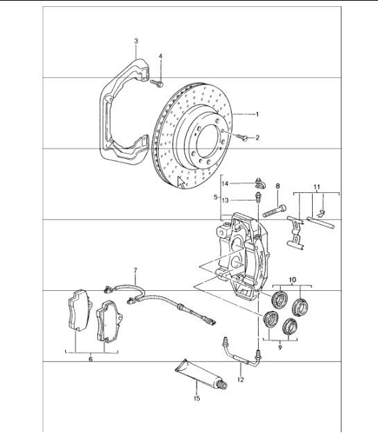disc brake rear axle 996 1998-05