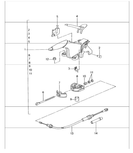 handbrake actuator 996 1998-05