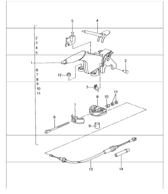 handbrake actuator 996 1998-05