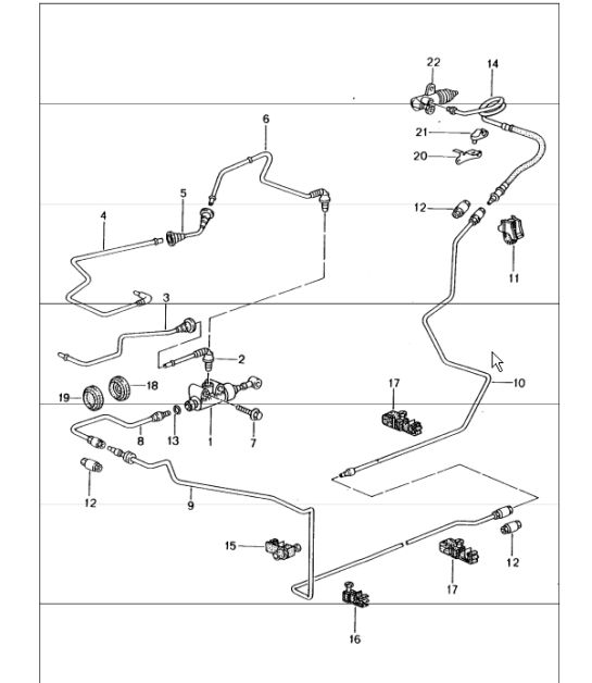 clutch actuation, clutch master cylinder, clutch pipeline 996 1998-05