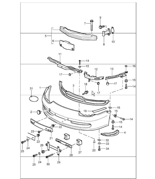 bumper front 996 1998-05