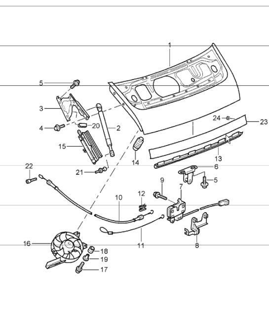 lid rear 996 1998-05