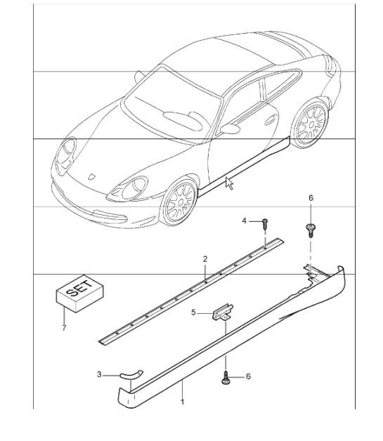 Diagram 810-05 Porsche 996 (911) (1997-2005) Body