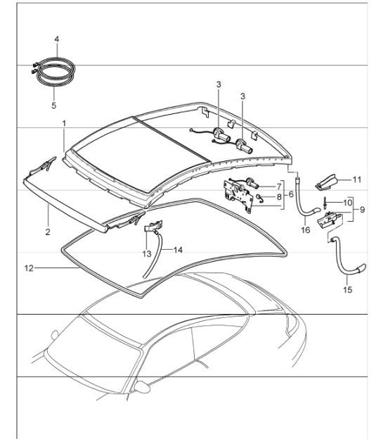 Diagram 811-01 Porsche 996 (911) (1997-2005) Body