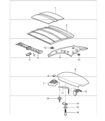 hardtop sound absorber 996 M550 (Hard Top) 1998-05