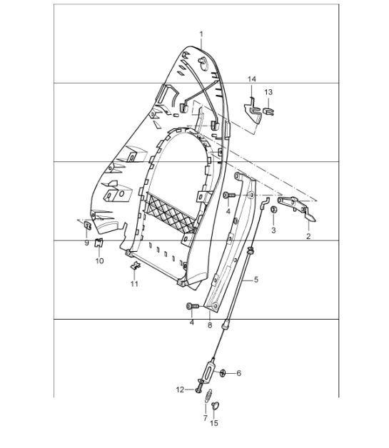 backrest shell, standard seat, comfort seat 996 CARRERA 1998-05