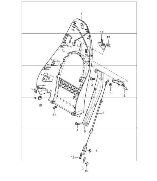 backrest shell, standard seat, comfort seat 996 CARRERA 1998-05