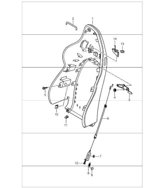 backrest shell, sports seat 996 CARRERA 1998-05