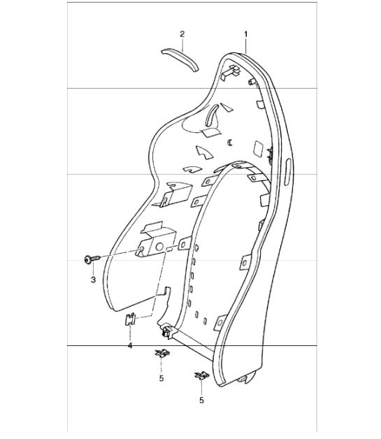 backrest shell, sports seat 996 CARRERA 1998-05