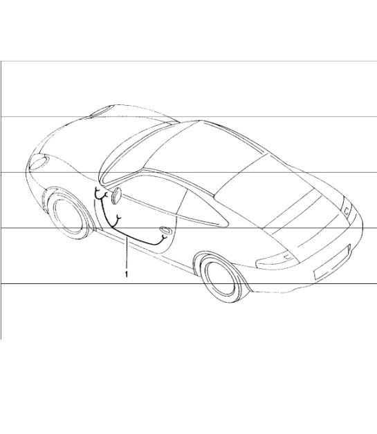 wiring harnesses: driver's door, passenger's door, convertible top control, auxiliary support 996 1998-05