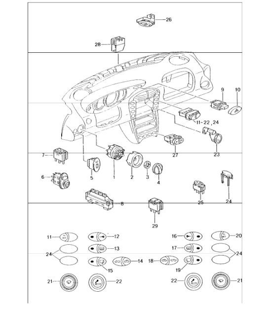 Diagram 903-05 Porsche 964 (911) (1989-1994) Electrical equipment
