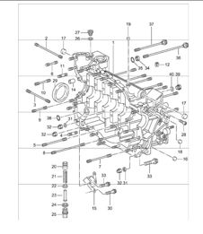 crankcase right 996 TURBO 2001-05